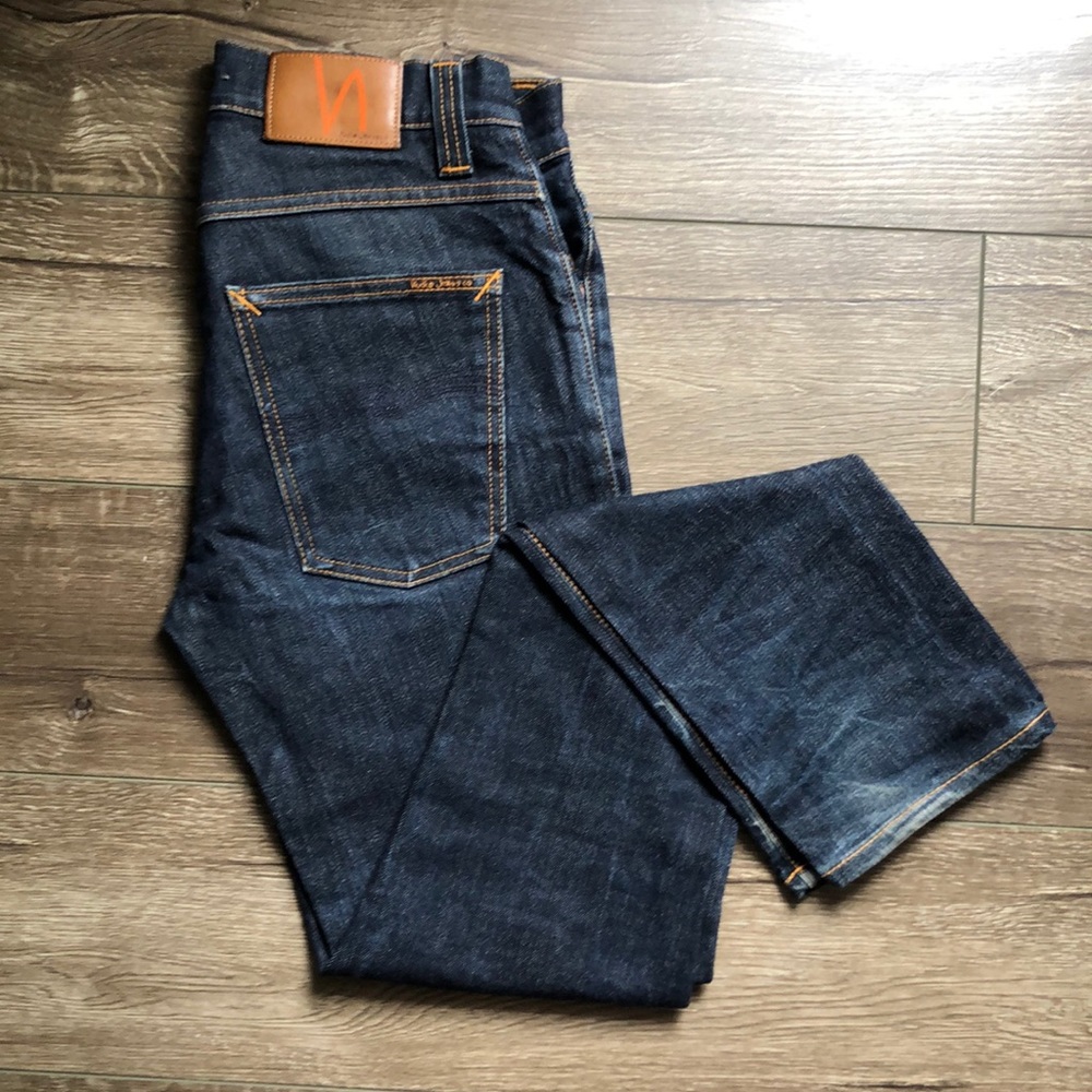 Nudie Jeans Grim Tim Org. Dry Navy 31 x 32